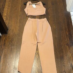 Stylish Tan Women's Two piece set